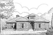 European Style House Plan - 4 Beds 3 Baths 2117 Sq/Ft Plan #410-387 