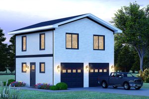 Contemporary Exterior - Front Elevation Plan #932-1252