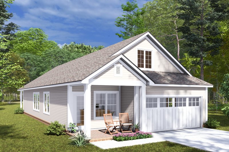 House Blueprint - Exterior - Other Elevation 2 for Cottage House Plan #513-2269 - 3 bed, 2 bath