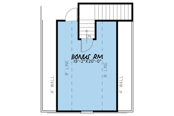 Floor Plan - Upper Floor for European House Plan #923-38 - 3 bed, 2 bath