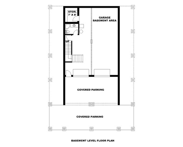 House Blueprint - Cabin Floor Plan - Lower Floor Plan #117-1046