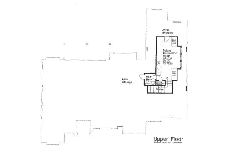 Dream House Plan - Floor Plan - Other Floor for European House Plan #310-654 - 3 bed, 2.5 bath