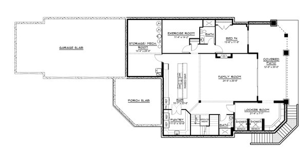 Dream House Plan - Floor Plan - Lower Floor for Country House Plan #1064-488 - 3 bed, 2.5 bath