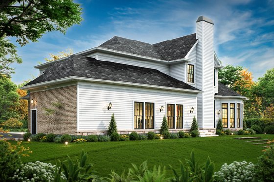 Exterior - Rear Elevation for Traditional House Plan #119-477 - 4 bed, 3.5 bath