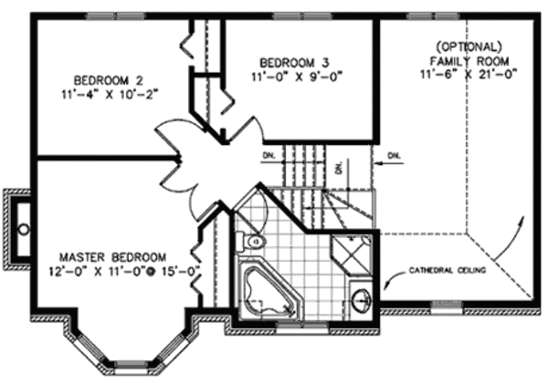 European Floor Plan - Upper Floor Plan #138-227