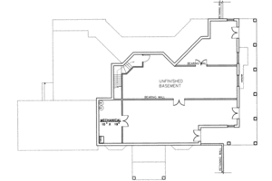 Floor Plan - Lower Floor for Traditional House Plan #117-187 - 2 bed, 3 bath