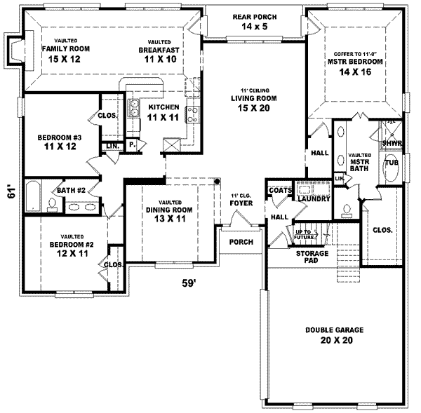 Traditional Floor Plan - Main Floor Plan #81-569