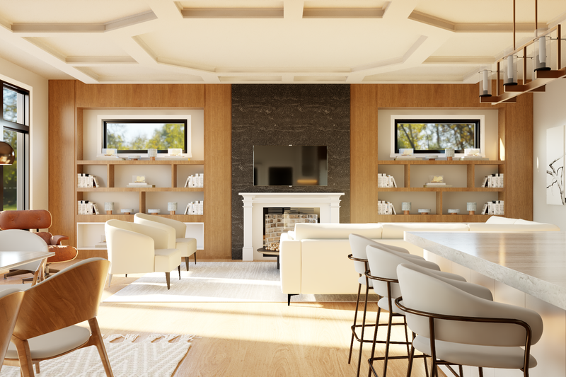 Home Plan - Interior - Family Room 1 for Farmhouse House Plan #1064-113 - 5 bed, 4.5 bath