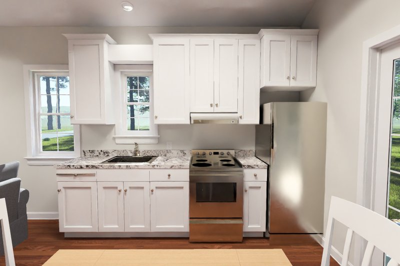 Architectural House Design - Interior - Kitchen for Cottage House Plan #513-2455 - 2 bed, 2 bath