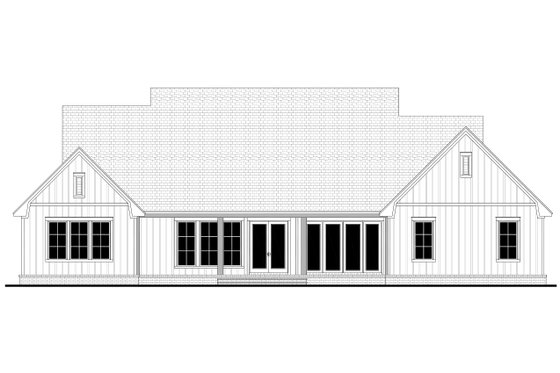 Exterior - Rear Elevation 1 for Farmhouse House Plan #430-334 - 4 bed, 3.5 bath