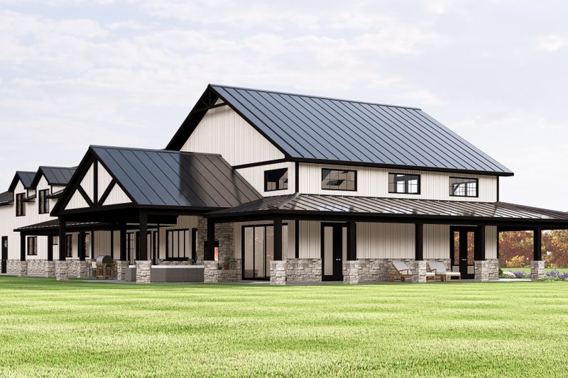 Architectural House Design - Exterior - Other Elevation 3 for Barndominium House Plan #1064-371 - 3 bed, 2.5 bath