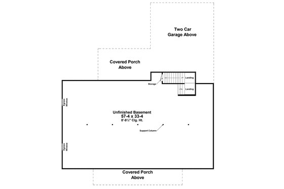 Floor Plan - Lower Floor for Farmhouse House Plan #21-487 - 4 bed, 3.5 bath