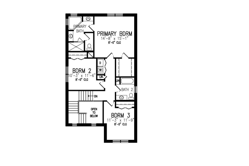 Home Plan - Floor Plan - Upper Floor for Country House Plan #497-66 - 3 bed, 2.5 bath
