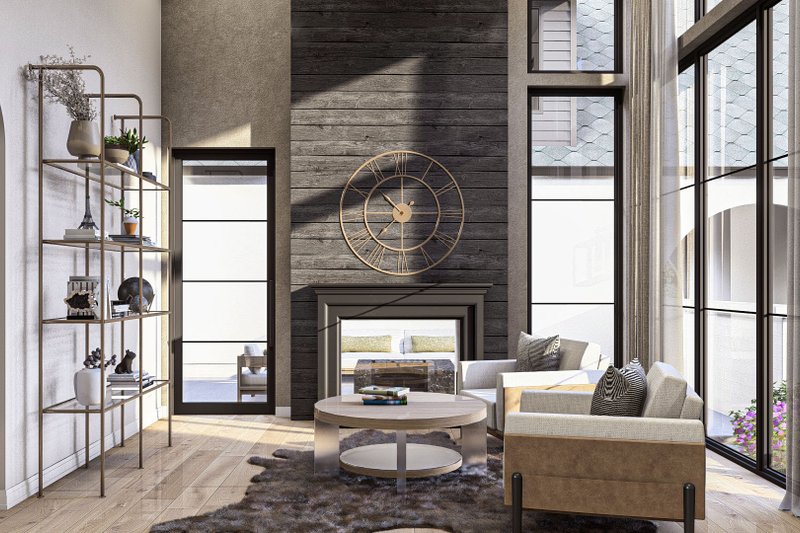 Home Plan - Interior - Family Room 1 for Modern House Plan #455-513 - 5 bed, 3.5 bath