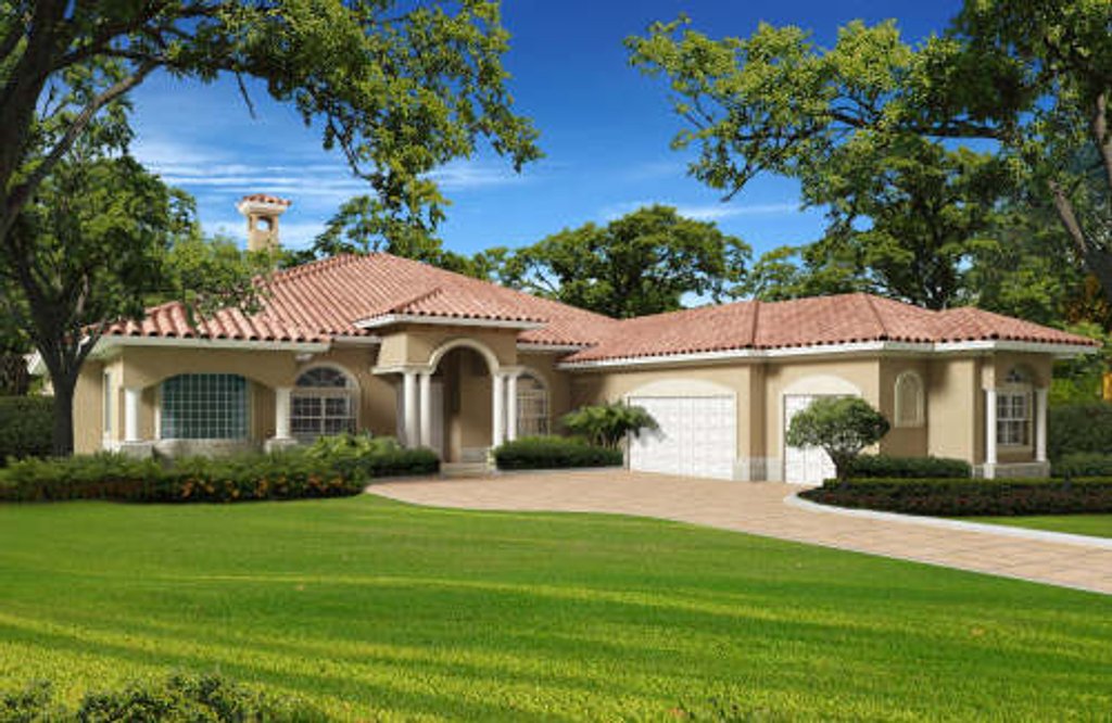 Mediterranean Style House Plan - 5 Beds 3.5 Baths 4193 Sq/Ft Plan #420