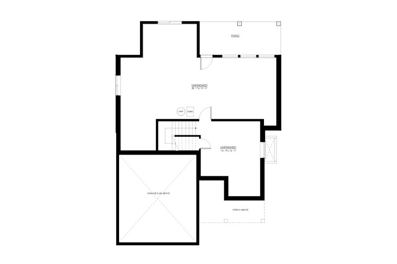 Home Plan - Floor Plan - Lower Floor for Farmhouse House Plan #1114-81 - 4 bed, 3.5 bath