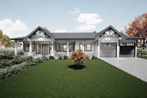 Farmhouse Exterior - Front Elevation Plan #1101-1