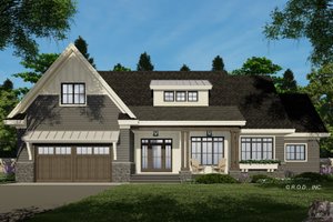 Exterior - Front Elevation 3 for Traditional House Plan #51-1219 - 3 bed, 2.5 bath