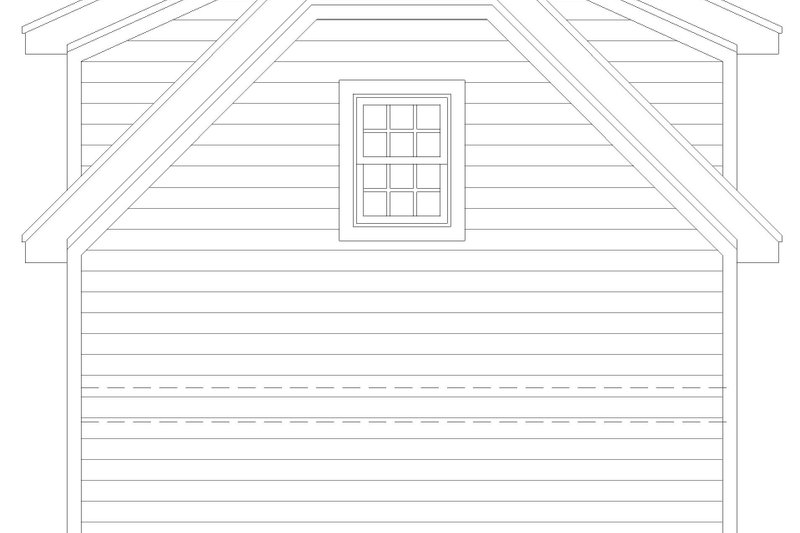 House Blueprint - Exterior - Rear Elevation for Colonial House Plan #932-989, 0.5 bath