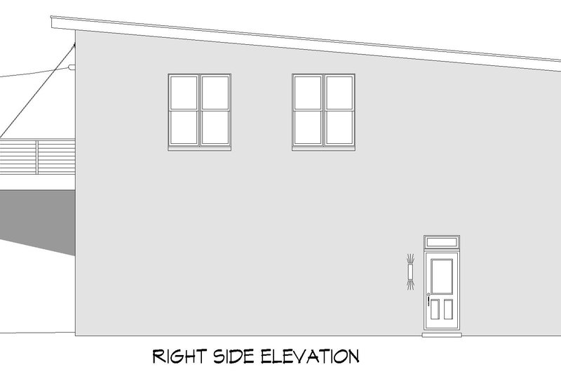 House Blueprint - Exterior - Other Elevation 1 for Contemporary House Plan #932-948 - 6 bed, 4 bath