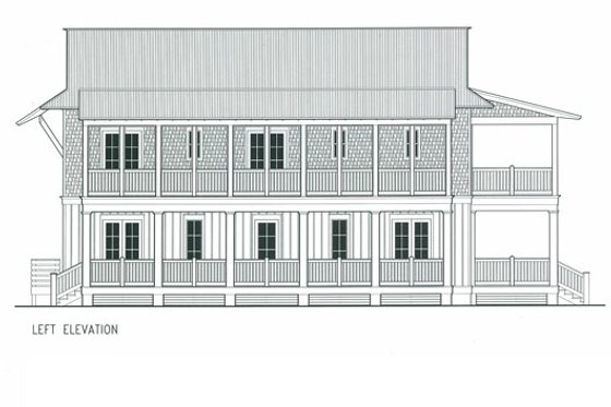Exterior - Other Elevation for Beach House Plan #443-9 - 4 bed, 4.5 bath