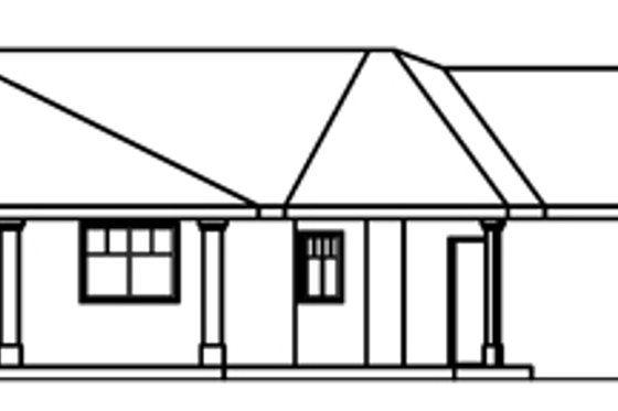 Exterior - Rear Elevation House Plan #124-370 - 3 bed, 2.5 bath
