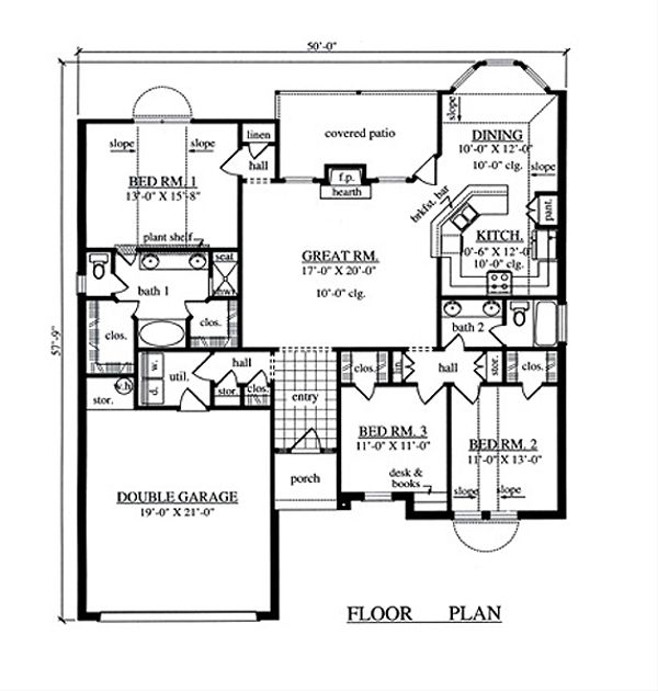 Traditional Floor Plan - Main Floor Plan #42-389