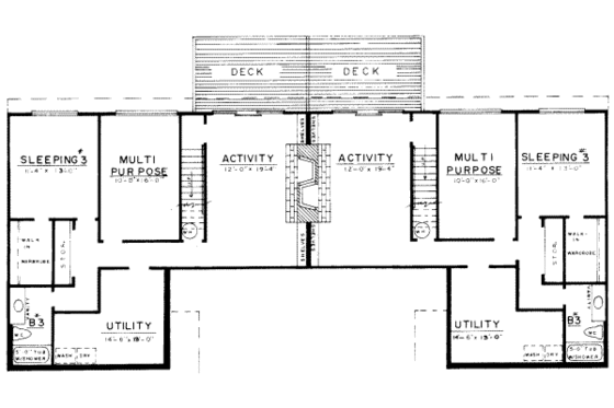 Floor Plan - Upper Floor for Traditional House Plan #303-153 - 3 bed, 3 bath