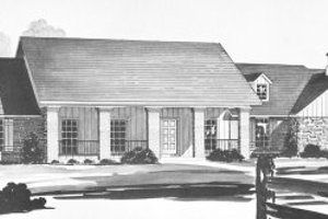 Colonial Exterior - Front Elevation Plan #36-292