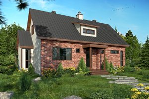Cottage Exterior - Front Elevation Plan #23-2313