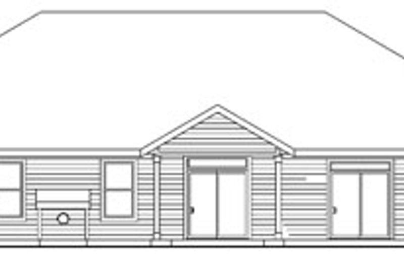 Home Plan - Exterior - Rear Elevation for Craftsman House Plan #124-749 - 3 bed, 2.5 bath