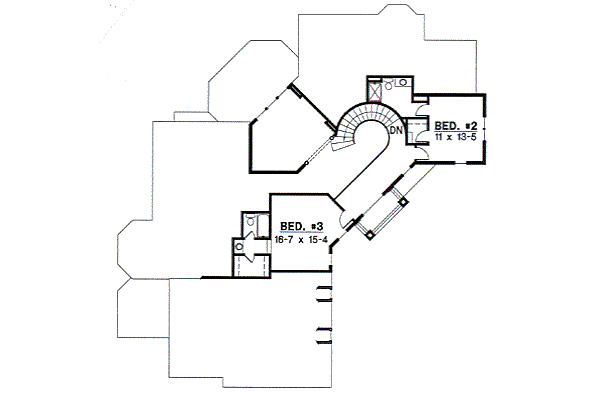 European Floor Plan - Upper Floor Plan #67-704