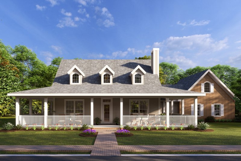 Home Plan - Country Exterior - Front Elevation Plan #20-146