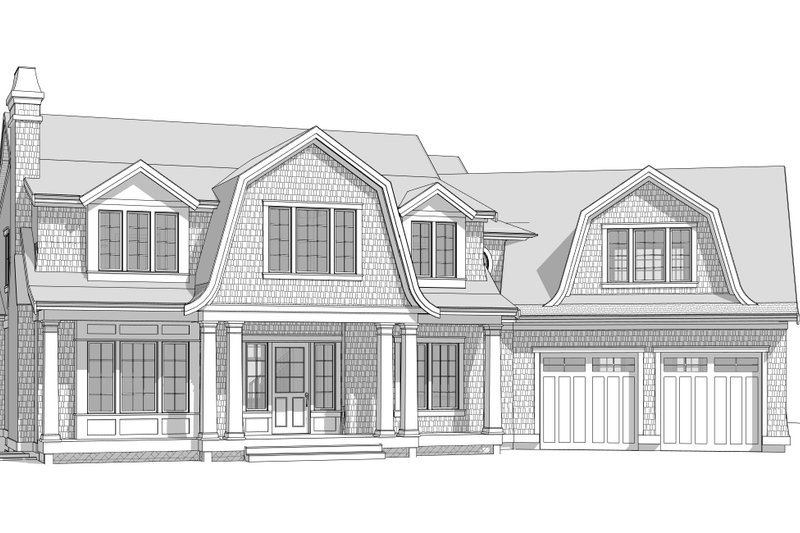 House Blueprint - Exterior - Front Elevation 6 for Beach House Plan #1114-17 - 3 bed, 3.5 bath