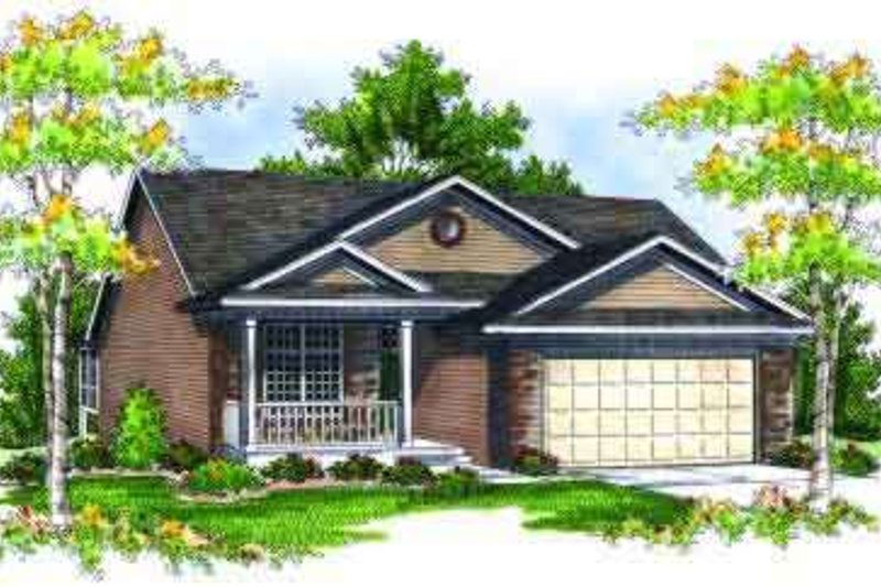 House Blueprint - Traditional Exterior - Front Elevation Plan #70-682