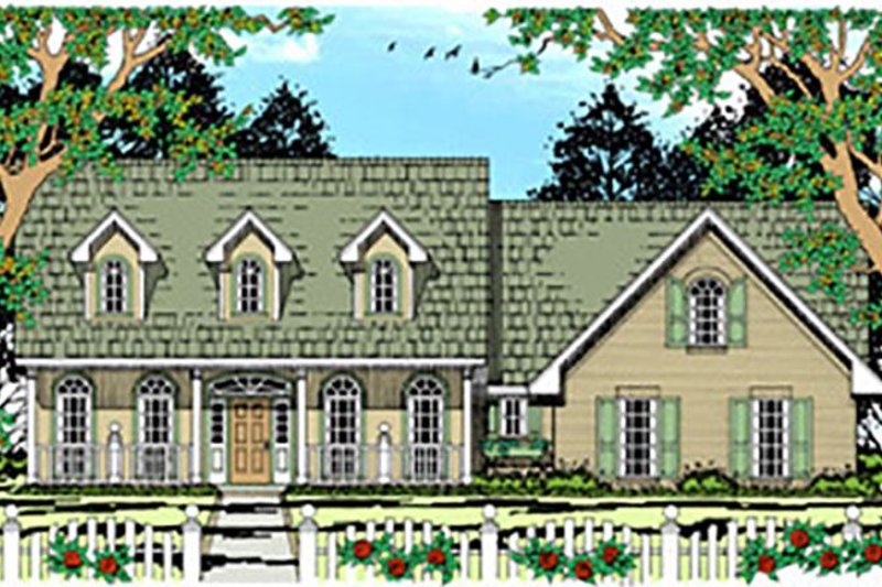 Home Plan - Exterior - Front Elevation 3 for Country House Plan #42-415 - 3 bed, 2 bath