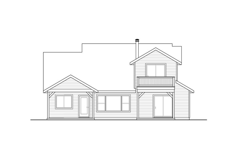House Plan Design - Exterior - Rear Elevation for Traditional House Plan #124-1190 - 3 bed, 2.5 bath