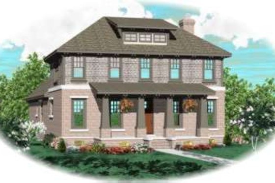Exterior - Front Elevation for Bungalow House Plan #81-951 - 4 bed, 4 bath