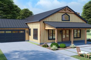 Country Exterior - Front Elevation Plan #932-1183