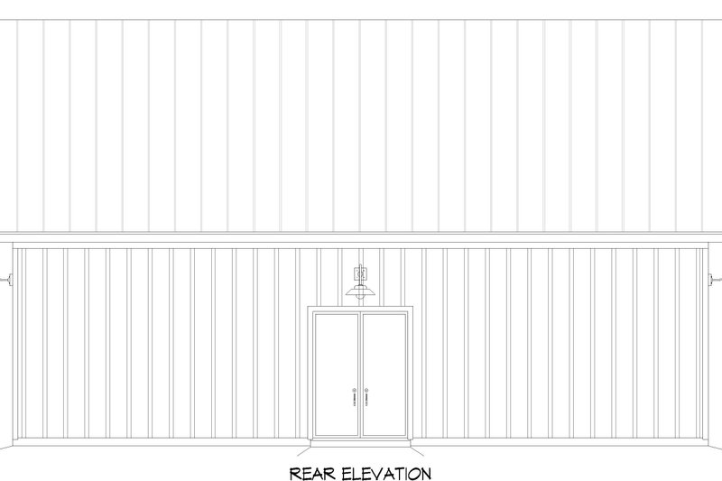 Dream House Plan - Exterior - Rear Elevation for Farmhouse House Plan #932-800, 0.5 bath
