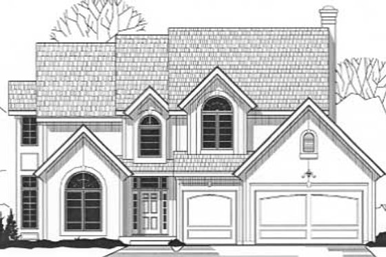 Exterior - Front Elevation for Traditional House Plan #67-545 - 4 bed, 3.5 bath
