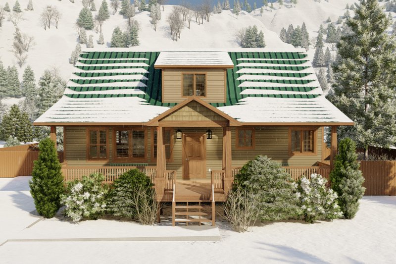 Home Plan - Cabin Exterior - Front Elevation Plan #1060-24