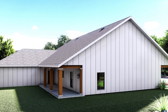 Exterior - Rear Elevation for Southern House Plan #44-269 - 3 bed, 2.5 bath