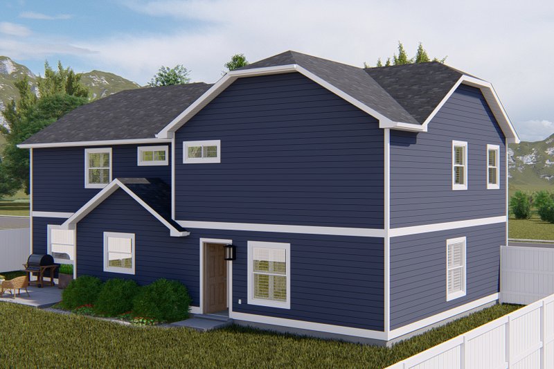Architectural House Design - Exterior - Rear Elevation for Traditional House Plan #1060-138 - 4 bed, 2.5 bath