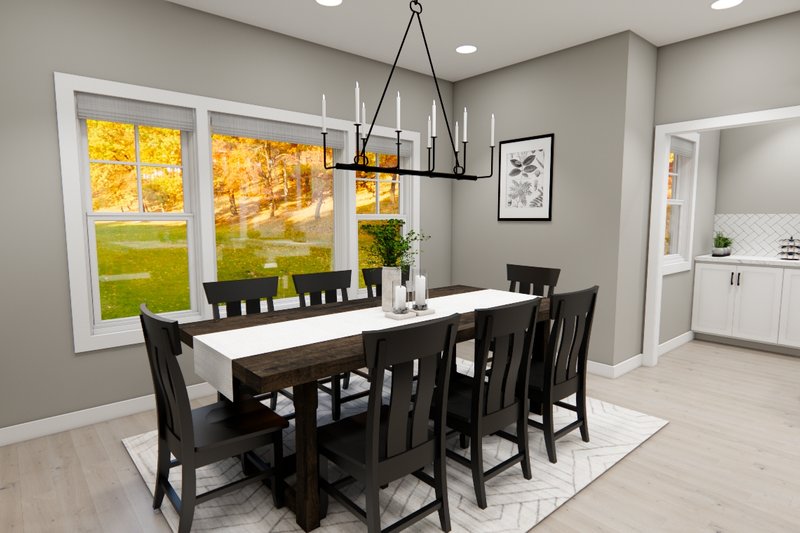 House Design - Interior - Dining Room for Craftsman House Plan #51-1373 - 4 bed, 3.5 bath