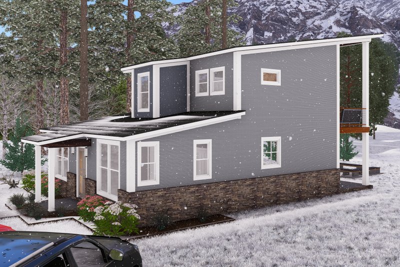 Home Plan - Exterior - Other Elevation 4 for Modern House Plan #513-2249 - 3 bed, 2 bath