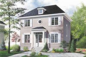 Colonial Exterior - Front Elevation Plan #23-256