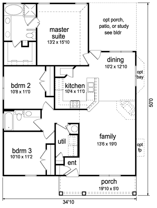 Dream House Plan - Cottage Floor Plan - Main Floor Plan #84-493