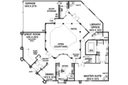 Mediterranean Style House Plan - 4 Beds 3.5 Baths 4256 Sq/Ft Plan #60-555 