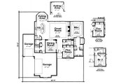 European Style House Plan - 2 Beds 2.5 Baths 1991 Sq/Ft Plan #20-2061 